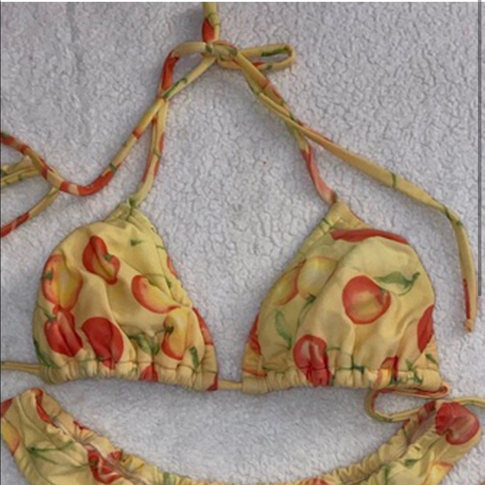 Mirror palais rose milk cherry bikini TOP